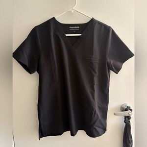 Mandala Black Scrub Top Small